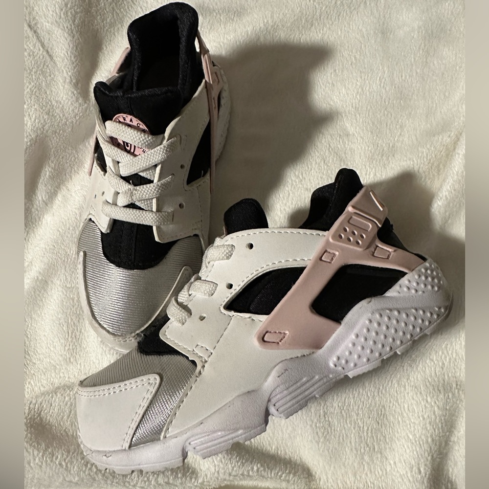 SOLD ON MERCARI Nike huarache run toddler white pink grey